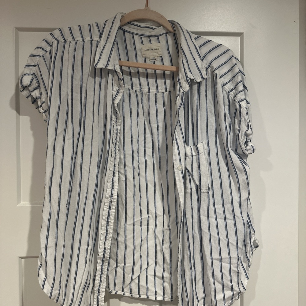 Striped Button-Up Shirt